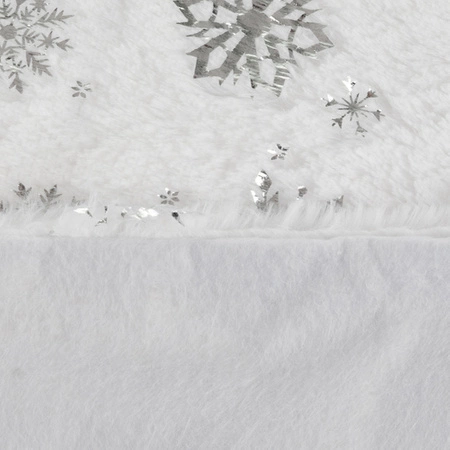 Dywanik pod Choinkę Mata Biały Dywan Futerko 78 cm Duży na Prezenty Okrągły RUHHY