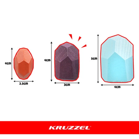Klocki Drewniane Kruzzel Kamienie - zestaw 16 sztuk, kolorowe, trwałe 26323