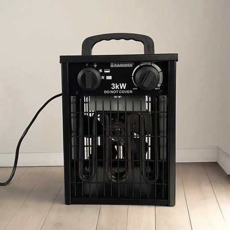 Nagrzewnica Elektryczna Farelka Dmuchawa Grzejnik Termostat 3kW 3000W Mocna KAMINER