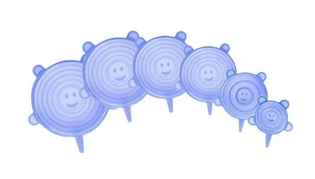 Pokrywki Silikonowe Uniwersalne do Żywności 6szt RUHHY