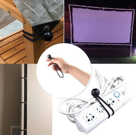 Zestaw Gum z Kulką do Mocowania Plendeki Naciąg 10szt GARDLOV