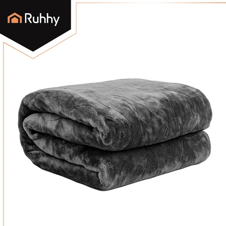 Koc Elektryczny Dwuosobowy Duży Miękki Mata Grzewcza Pilot Timer 9 Trybów RUHHY