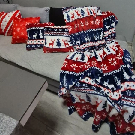 Koc Narzuta Pled na Łóżko Gruby Miękki Ciepły Dwuosobowy Świąteczny 160x200 RUHHY