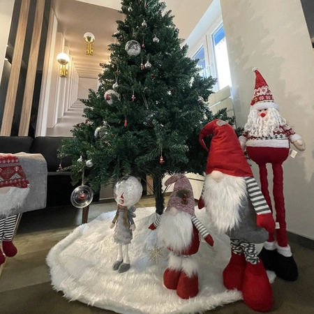 Skrzat Krasnal Mikołaj Świąteczny Teleskopowy Duży Wysoki 95cm Regulowany RUHHY