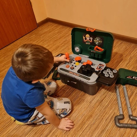 Warsztat dla Dzieci Zestaw Majsterkowicza Narzędzia z Narzędziami + Walizka KRUZZEL