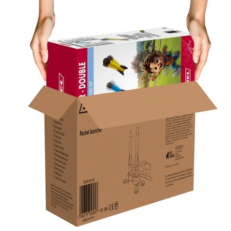 Wyrzutnia rakiet piankowych z pompką i podwójną katapultą dla dzieci! KRUZZEL