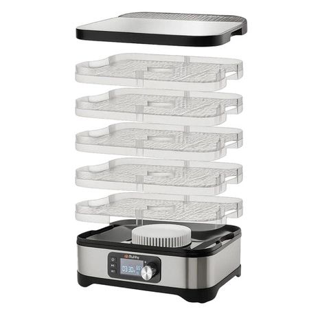 Suszarka do Grzybów Owoców Warzyw Ziół Duża Tacki + Sita Maty Nóż Szczypce RUHHY 25928