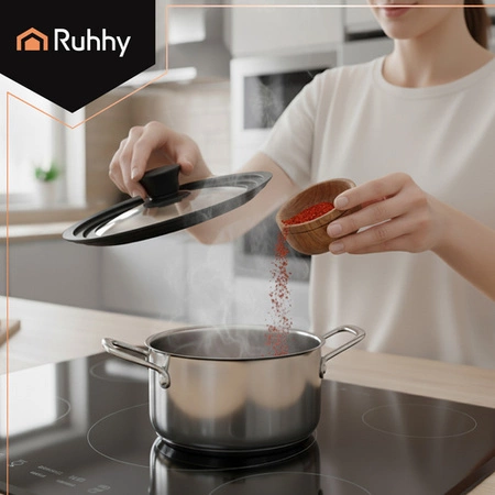 Pokrywka Uniwersalna 3w1 Ruhhy Silikonowa do Garnków i Patelni 18 20 22 cm 25563