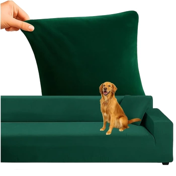 Pokrowiec na Narożnik Kanapę Leżankę Butelkowy Welur Elastyczny 145 - 185cm Ruhhy 26032