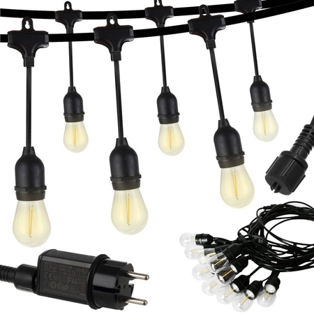 Girlanda Duże Lampki Ogrodowe Zewnętrzne 6m 10szt GARDLOV