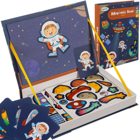 Układanka Magnetyczna Puzzle Montessori 57el. Kosmos Książka Edukacyjna ISO TRADE