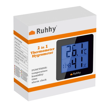 Termometr Elektroniczny Stacja + Higrometr 5w1 LCD RUHHY