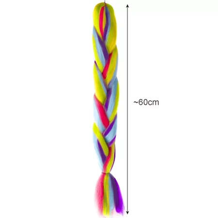 Włosy Syntetyczne Warkoczyki Kolorowe Proste Doczepiane do Warkoczyków SOULIMA
