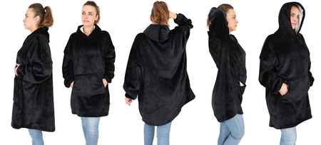 Ciepła Bluza Oversize XXL Koc Włochacz Futrzak 2w1 RUHHY