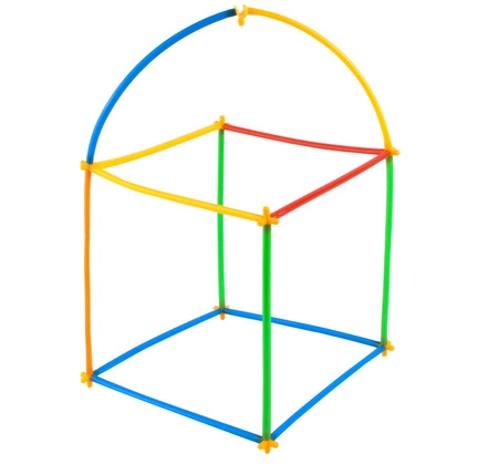 Klocki Konstrukcyjne Zestaw Słomki Patyczki 408 el KRUZZEL