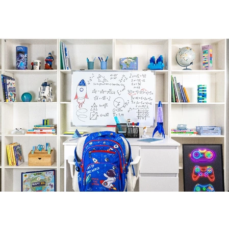 Tablica Magnetyczna Suchościeralna Biała 60x40 cm + Magnesy Gąbka Markery MAALEO