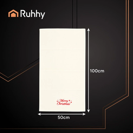 Ręczniki Świąteczne RUHHY 2szt Bawełniane z Haftem Biały na Prezent