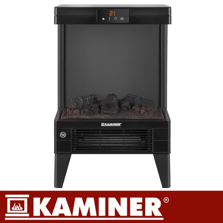 Kominek Elektryczny Wolnostojący 2000W 2 Funkcje Grzejnik Termowentylator Kaminer