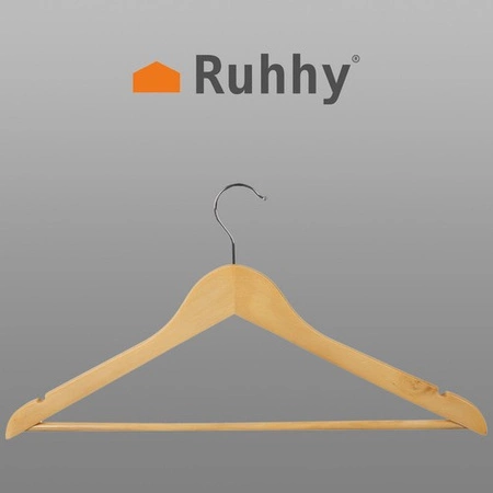 Drewniane Wieszaki na Ubrania Ubraniowe Odzieżowe Wieszak Mocny x10 Komplet RUHHY