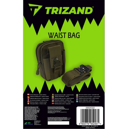 Saszetka Nerka + Pas Taktyczny Męska Olive Taktyczna Wojskowa na Pasek TRIZAND