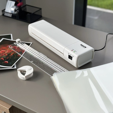 Laminator A4 IZOXIS 4w1 Zestaw Biurowy Trymer Zaokrąglacz + Gratis 60 Folii