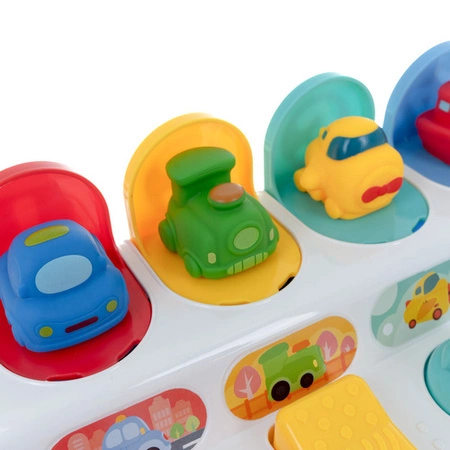 Zabawka edukacyjna Wyskakujące Pojazdy Skaczące Autka Interaktywna POP-UP 26379