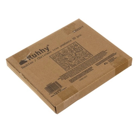 Drewniane Zawieszki na Choinkę RUHHY Bombki Choinkowe Ozdoby Świąteczne x30 22217