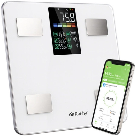 Waga Łazienkowa Analityczna RUHHY BMI 226kg Elektroniczna z Analizą Ciała