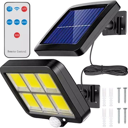 Lampa Solarna 120COB Czujnik Ruchu Zmierzchu Pilot IZOXIS