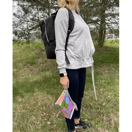 Plecak do Samolotu Bagaż Podręczny Torba Podróżny Lekki +Kosmetyczka Czarny TRIZAND