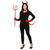 Strój Diabła na Halloween Rogi Widły Kostium Diablełka Diabeł Przebranie KRUZZEL