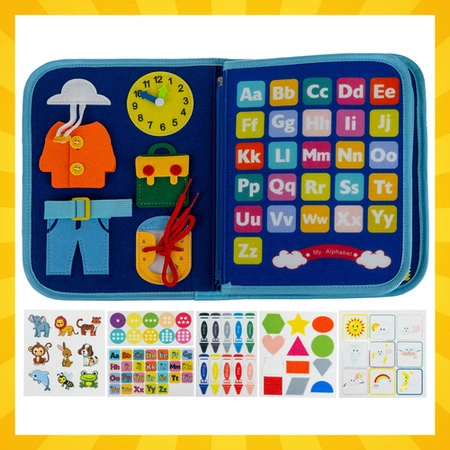 Książeczka Sensoryczna Edukacyjna Kruzzel - Tablica Montessori Zabawka