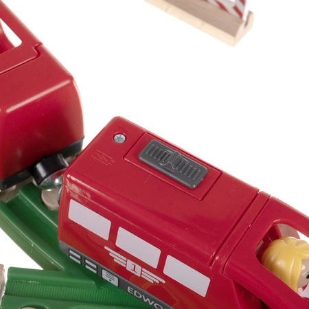 Drewniana Kolejka Tor Pociąg na Baterie Tory Ogromna 3,2m dla Dzieci Wagony KRUZZEL