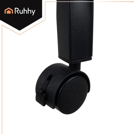 Wieszak na Ubrania RUHHY Metalowy Podwójny z Półką i Kółkami do Garderoby 27084