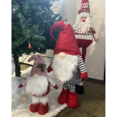 Skrzat Krasnal Mikołaj Świąteczny Teleskopowy Duży Wysoki 95cm Regulowany RUHHY