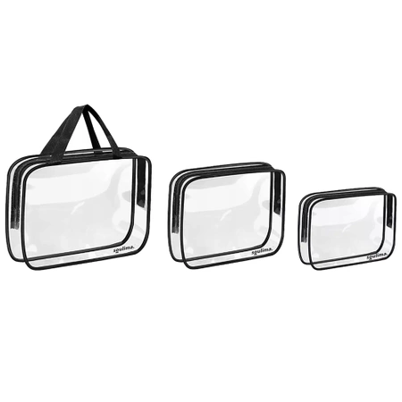 Kosmetyczka Zestaw 3 sztuki Przeźroczysta Podróżna SOULIMA
