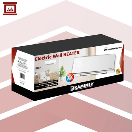 Kurtyna Powietrzna KAMINER Mocny Grzejnik Elektryczny Ścienny WiFi + Pilot