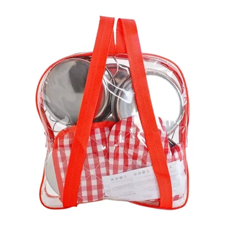 Garnki dla Dzieci Akcesoria Kuchenne Metalowe Zestaw Garnków Patelnia Duże KRUZZEL