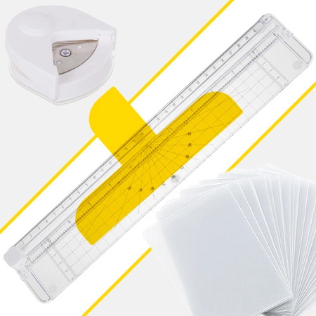 Laminator A4 IZOXIS 4w1 Zestaw Biurowy Trymer Zaokrąglacz + Gratis 60 Folii