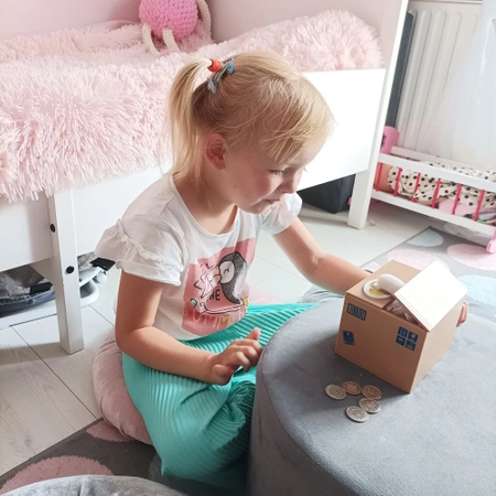 Skarbonka Kot Kotek Interaktywna Automat Miałczy Otwierana Prezent Dzieci KRUZZEL