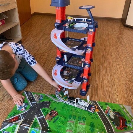 Parking Garaż Samochodowy + Autka Auta Tor z Elektryczną Windą Zjeżdżalnia KRUZZEL