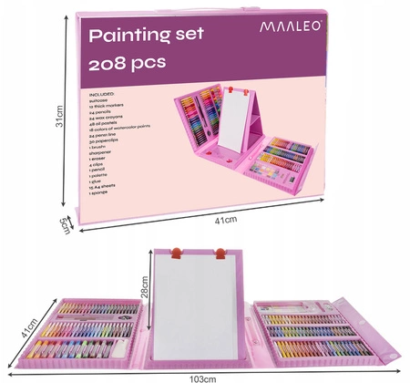 Zestaw Artystyczny do Malowania w Walizce 208 szt MAALEO