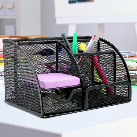 Przybornik na Biurko Organizer 6 Komór + Szufladka MAALEO