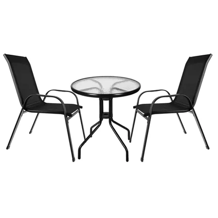 Meble na Balkon Taras Stół Krzesła Zestaw Ogród Ogrodowe Komplet Mebli 2 +1 GARDLOV