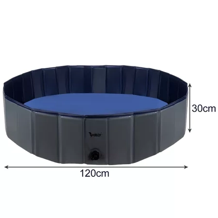 Basen dla Psa Zwierząt Składany Ogrodowy Duży 120x30cm Kojec do Kąpieli XXL PURLOV