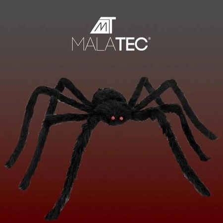 Pająk na Halloween Dekoracja Włochaty Gigant Czarny Straszny Duży Ozdoba MALATEC