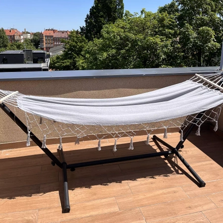 Hamak Wiszący Ogrodowy Mocny Duży Huśtawka Stelaż GARDLOV