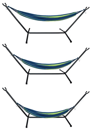 Stalowy Stelaż do 200kg Mocny XL + Hamak 2-Osobowy GARDLOV