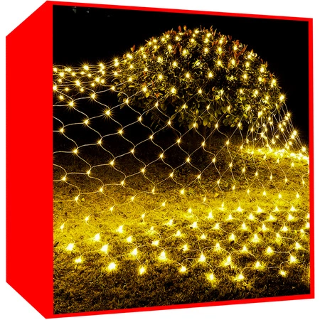 Siatka Świetlna Lampki Choinkowe Kurtyna 2,2x2,2 LED ISO TRADE