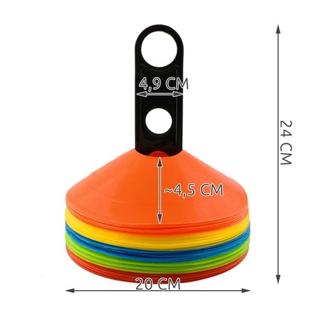 Pachołki Treningowe Zestaw Talerzyki do Piłki Grzybki Elastyczne 50szt 20cm TRIZAND